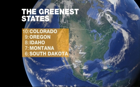 The greenest states in the US